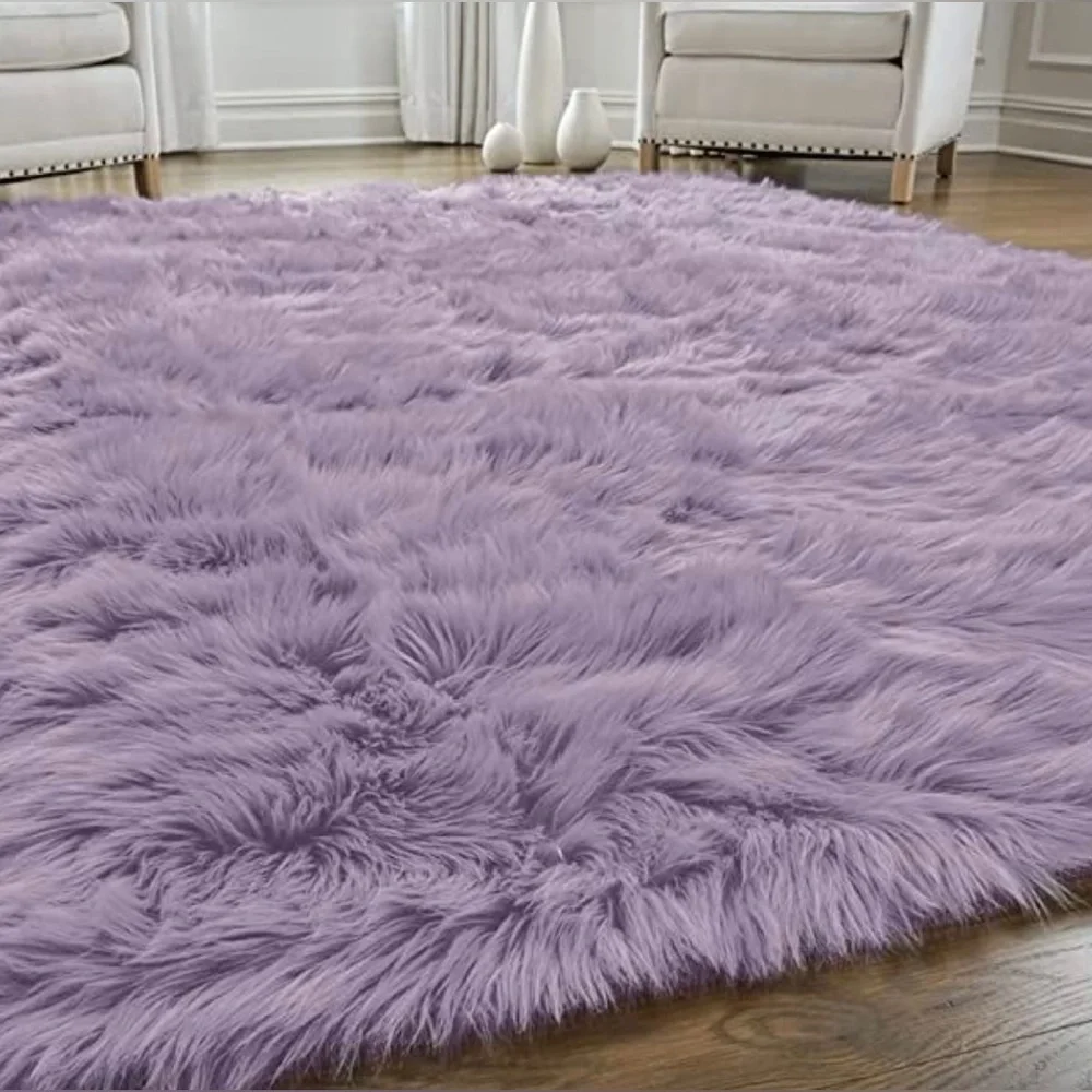 Purple Fur Rug - Picture 1 of 2